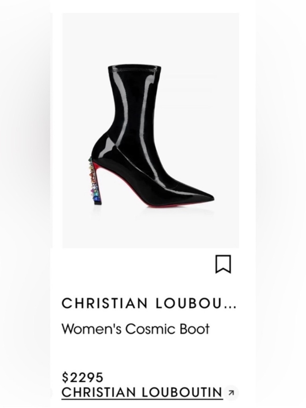 Christian Louboutin Cosmic
boots Strass Crystal heels
RETAIL 2295 - Picture 3 of 8